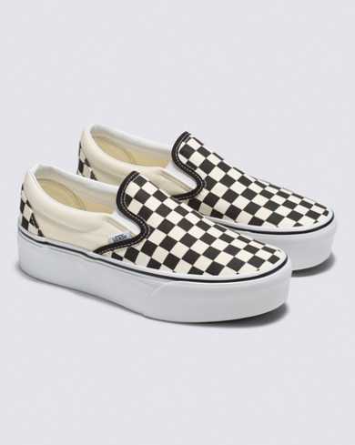 Vans  Classic Slip-On Stackform Checkerboard Black/Classic White Shoe