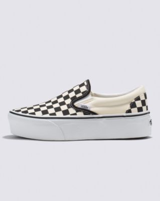 Classic Slip-On Stackform Shoe(Checkerboard Black/Classic White)