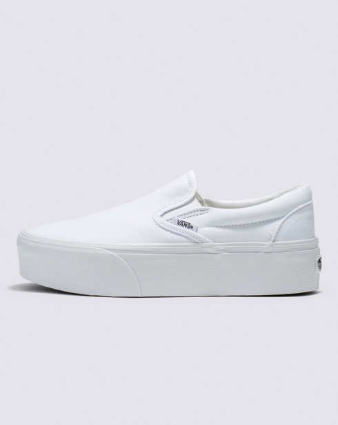 Vans Classic Slip-On Stackform Shoe (White/White)