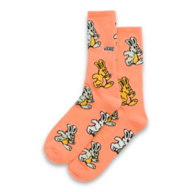 Peace Bunny Crew Sock Size 6.5-9