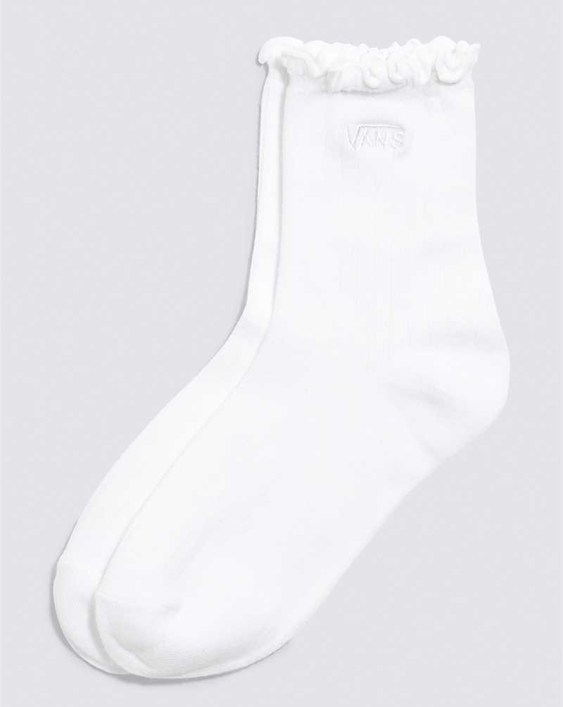White fashion socks - Crew socks - Lace socks - White socks