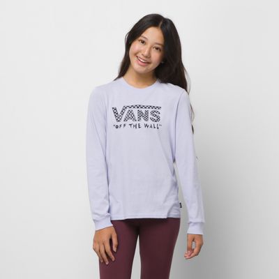 Vans Kids Center Chest Long Sleeve Boyfriend T-shirt(purple Sky)