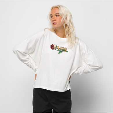 Stained Rose Long Sleeve Relaxed Boxy Tee