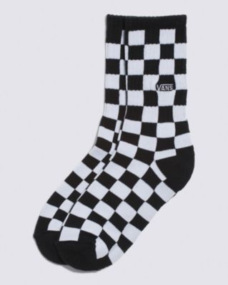 Vans Kids Checkerboard Crew Sock(black/white Check)