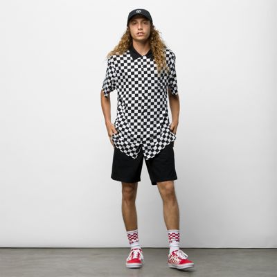 checkered shorts vans