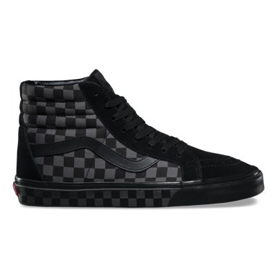 vans black and white checkered high tops