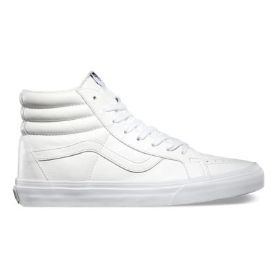 white high top vans leather cheap online