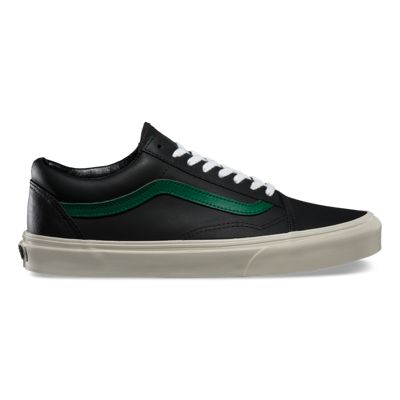 white vans with green stripe