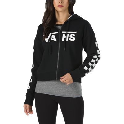 vans cropped zip up hoodie