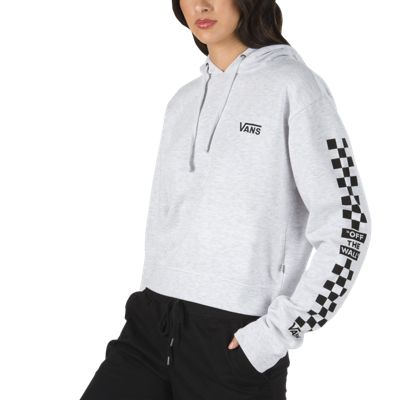 vans checkered cropped hoodie