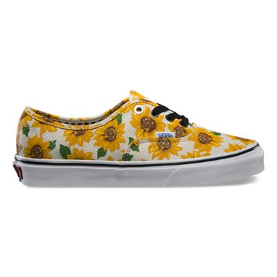 checker vans with sunflowers