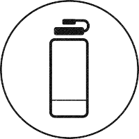 Water bottle pocket icon