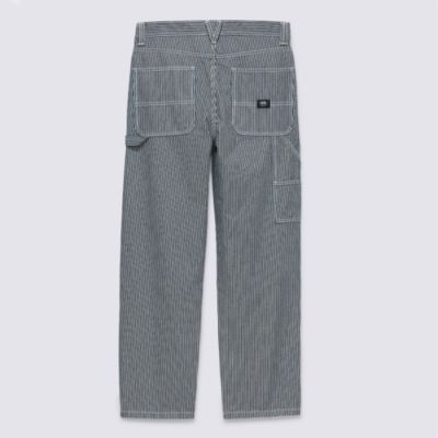 DRILL CHORE LOOSE TAPERED CARPENTER HICKORY STRIPE TROUSERS