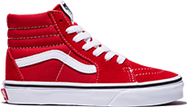 Kids Sk8-Hi Shoe - Red/White Colorway