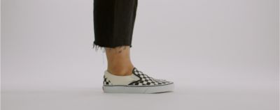 vans slip on trainers in white