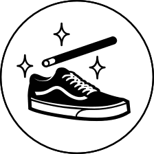 Image of a shoe and a magic wand.