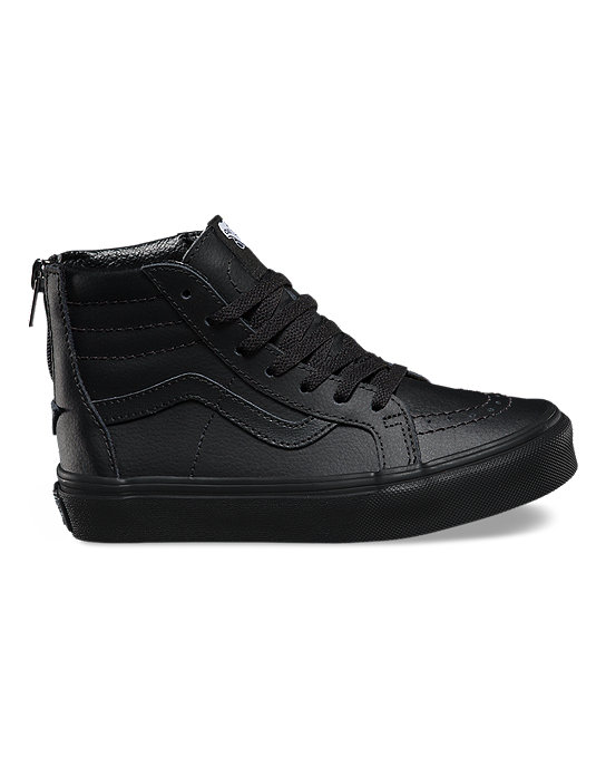 Kids Leather Sk8-Hi Zip Shoes | Vans