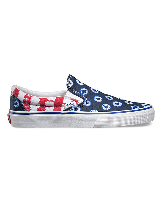 Dyed Dots & Stripes Classic Slip-On Shoes | Vans
