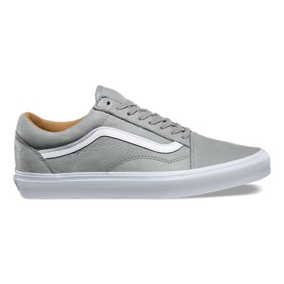 vans gray leather cheap online