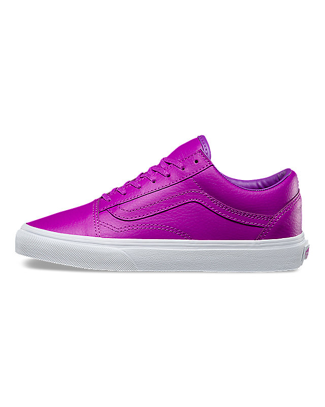 Neon Leather Old Skool Shoes 4