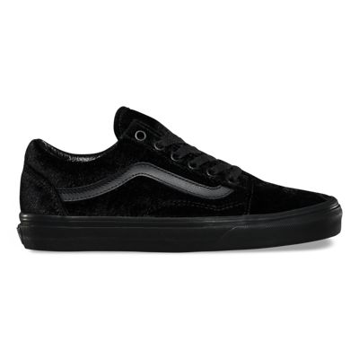 Velvet Old Skool Shoes | Black | Vans