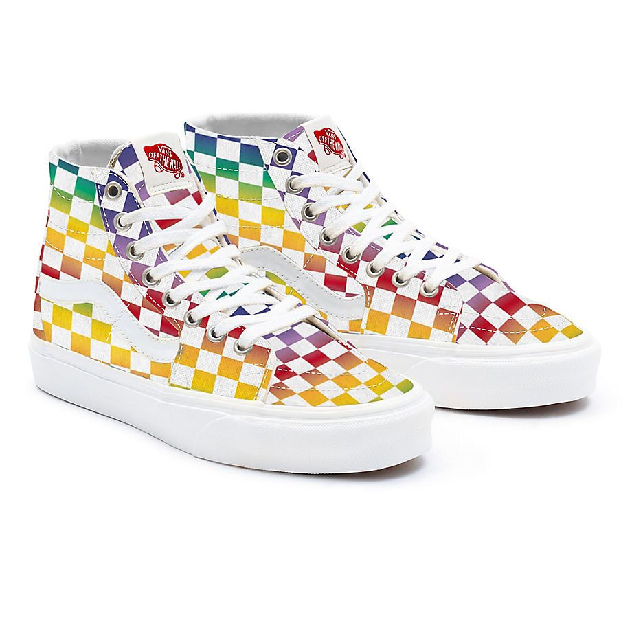 Vans Customs Rainbow Checkerboard Sk8-hi (multicolour) Men