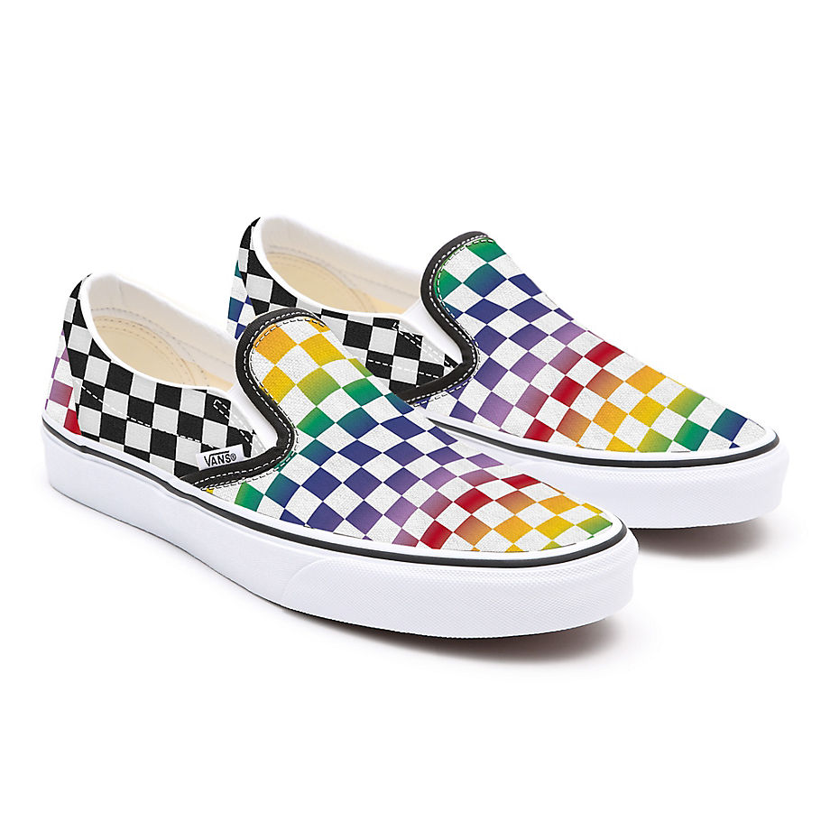 Vans Customs Rainbow Checkerboard Slip-on (multicolour) Men