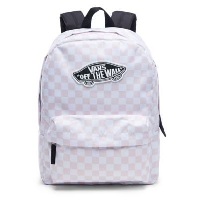 vans checkered backpack pink
