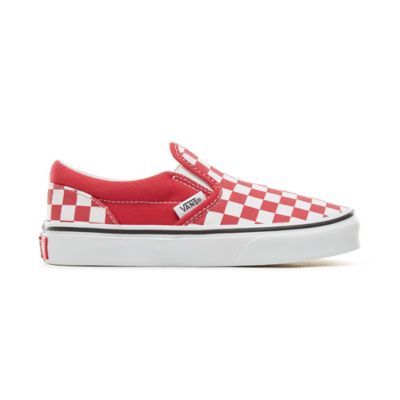 Kids' Checkerboard Classic Slip-On Shoes | Red | Vans