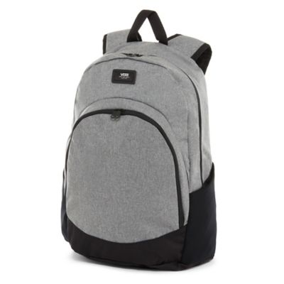 navy blue leather backpack