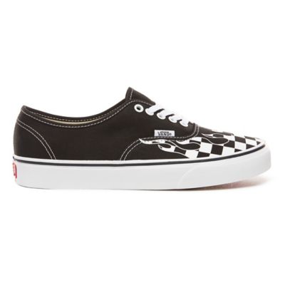 Checker Flame Authentic Shoes | Black 
