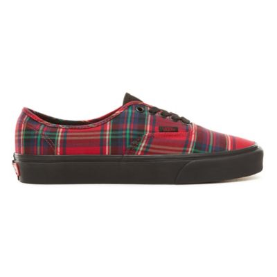 Plaid Mix Authentic Shoes | Red | Vans