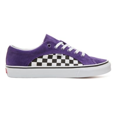 checkerboard purple vans