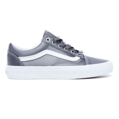 Satin Lux Old Skool Shoes | Grey | Vans