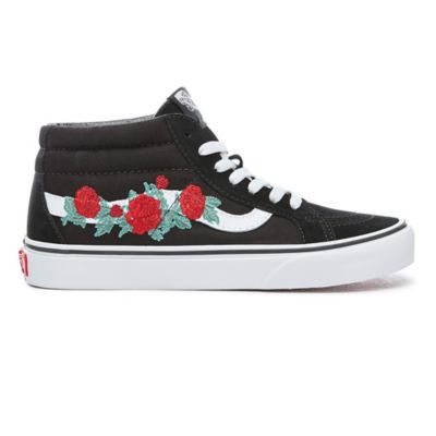 vans high tops with roses