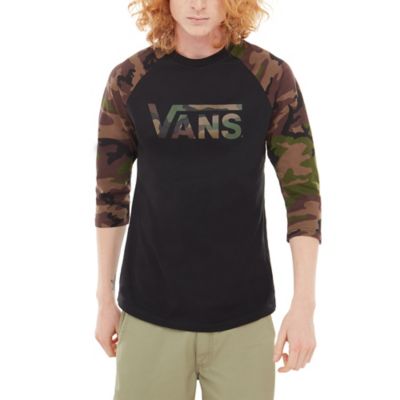 T-Shirt Retail Camo Raglan | Noir | Vans
