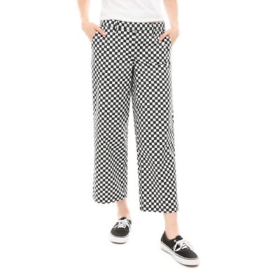vans checkerboard trousers
