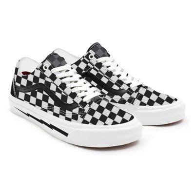 Checkerboard vans custom best sale