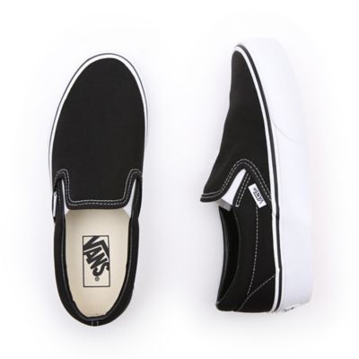 black metallic slip on vans