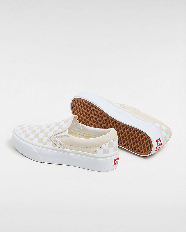 Checkerboard Classic Slip-On Platform Shoes 3