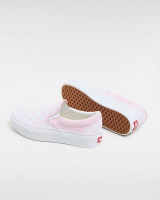 Pink vans clearance checkerboard shoes