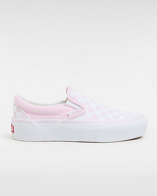 Vans Checkerboard Classic Slip-on Platform Shoes (checkerboard Cradle Pink) Unisex Pink