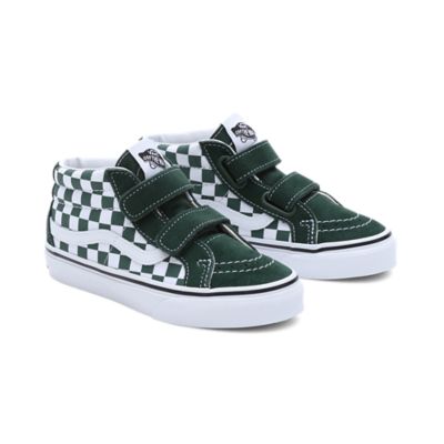 Kids Checkerboard Sk8-Mid Reissue Hook and Loop Shoes (4-8 Years) | Vans