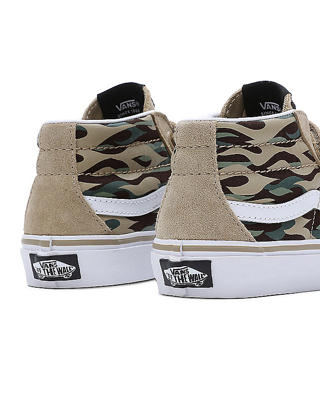 Kids Flame Camo SK8-Mid Reissue Hook and Loop Shoes (4-8 Years) 6