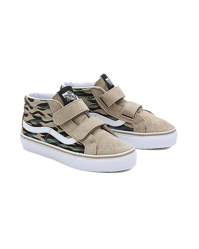 Kids Flame Camo SK8-Mid Reissue Hook and Loop Shoes (4-8 Years) 1