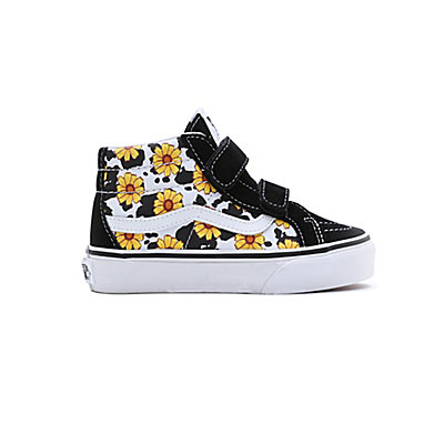 Toddler Cow Floral Sk8-Mid Reissue Hook And Loop Shoes (1-4 Years)