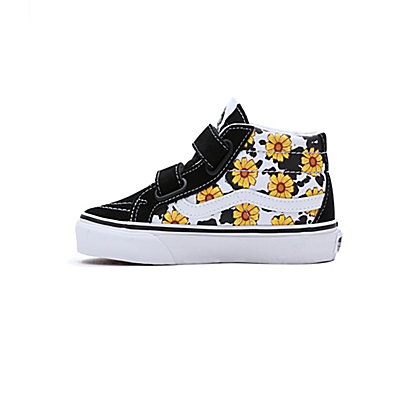 Toddler Cow Floral Sk8-Mid Reissue Hook And Loop Shoes (1-4 Years)
