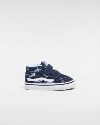 Vans Toddler Sk8-mid Reissue Hook And Loop Shoes (1-4 Years) (into The Blue Blue/multi) Toddler Blue, Size 3.5