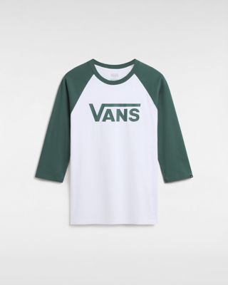 Vans T-shirt Classic Raglan (white-bistro Green) Mezczyzni Zielony