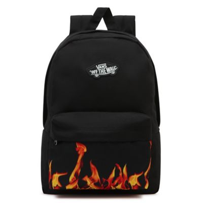 Kids Digi Flames New Skool Backpack | Black | Vans